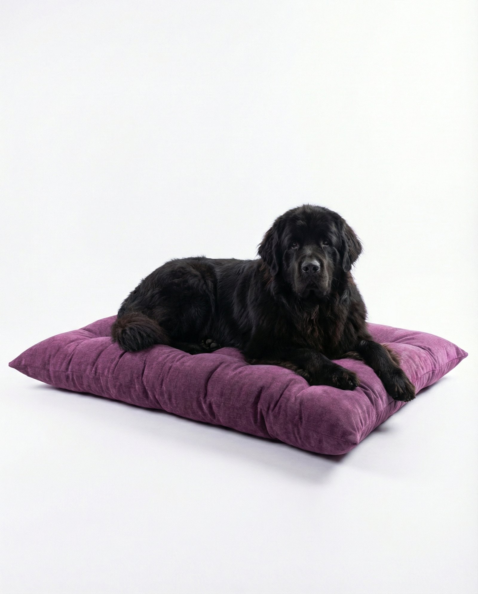large dog sleeping on XXL tufted pet mat