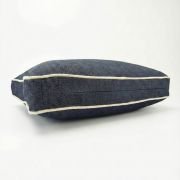 chew resistant dog bed with denim cover and ripstop waterproof inner cushion