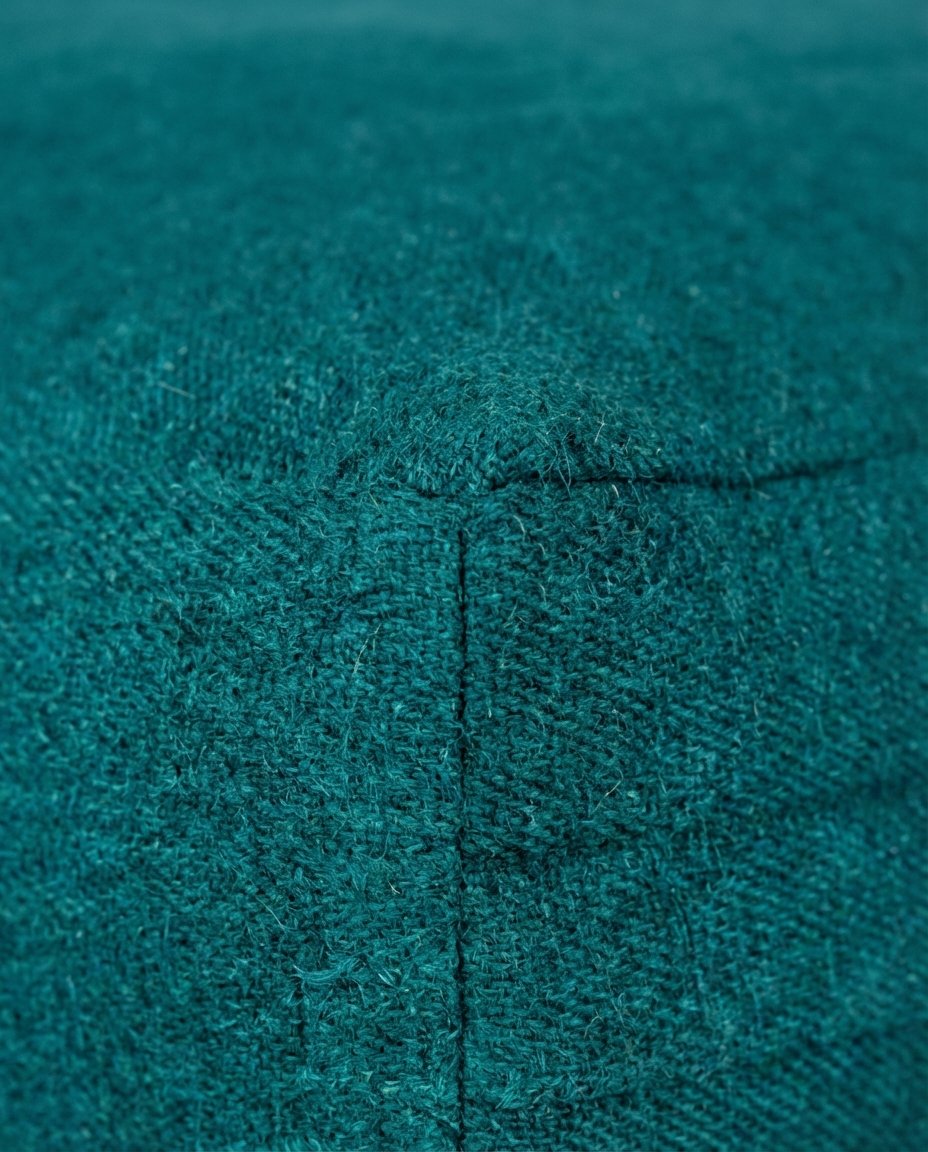 jute dog bed cover showing natural woven texture detail