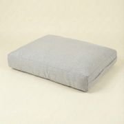 chewproof dog bed with jute cover grey