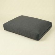 chewproof dog bed with jute cover dark grey