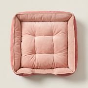 three side dog bed available in multiple sizes and dual colors