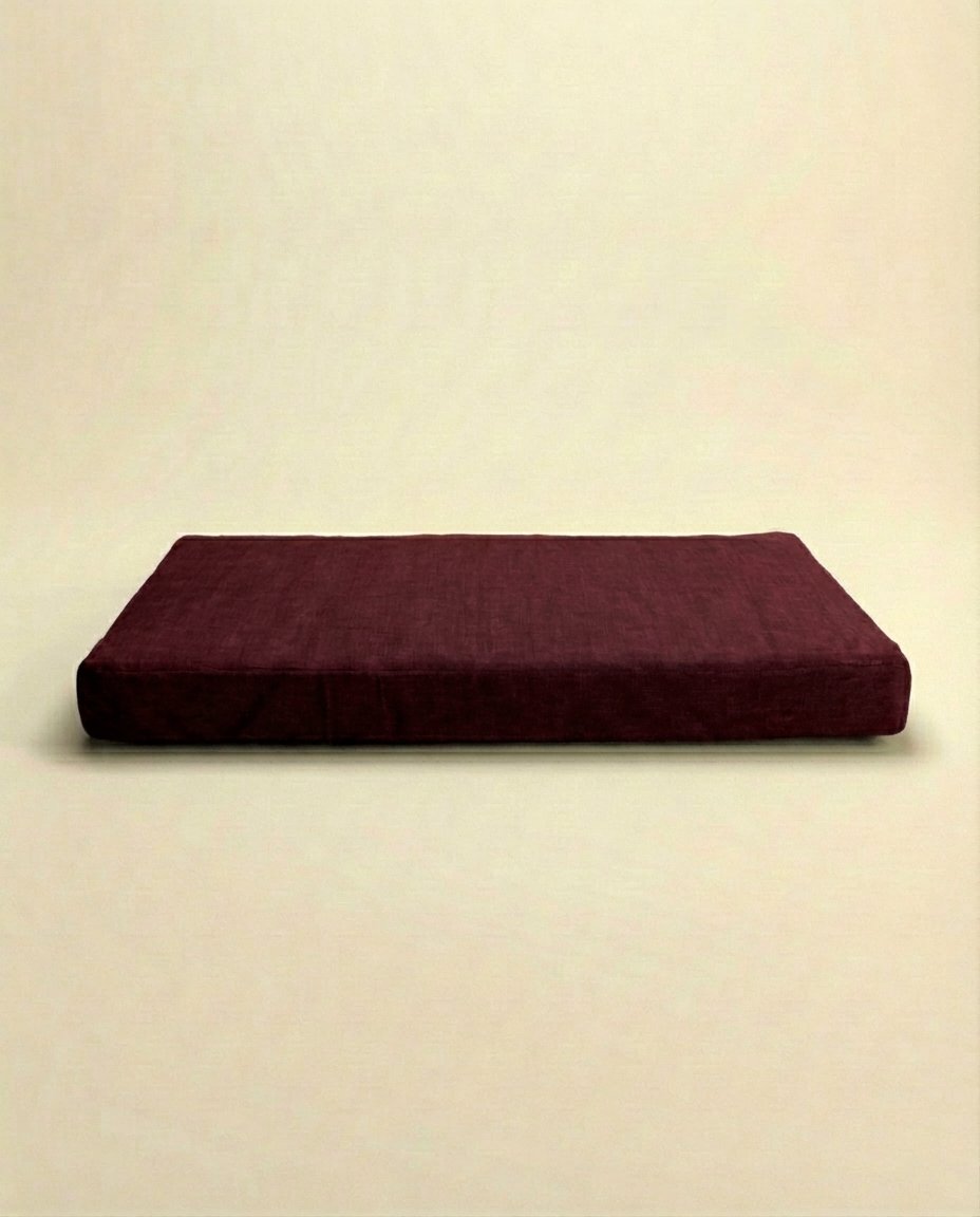 orthopedic dog bed maroon