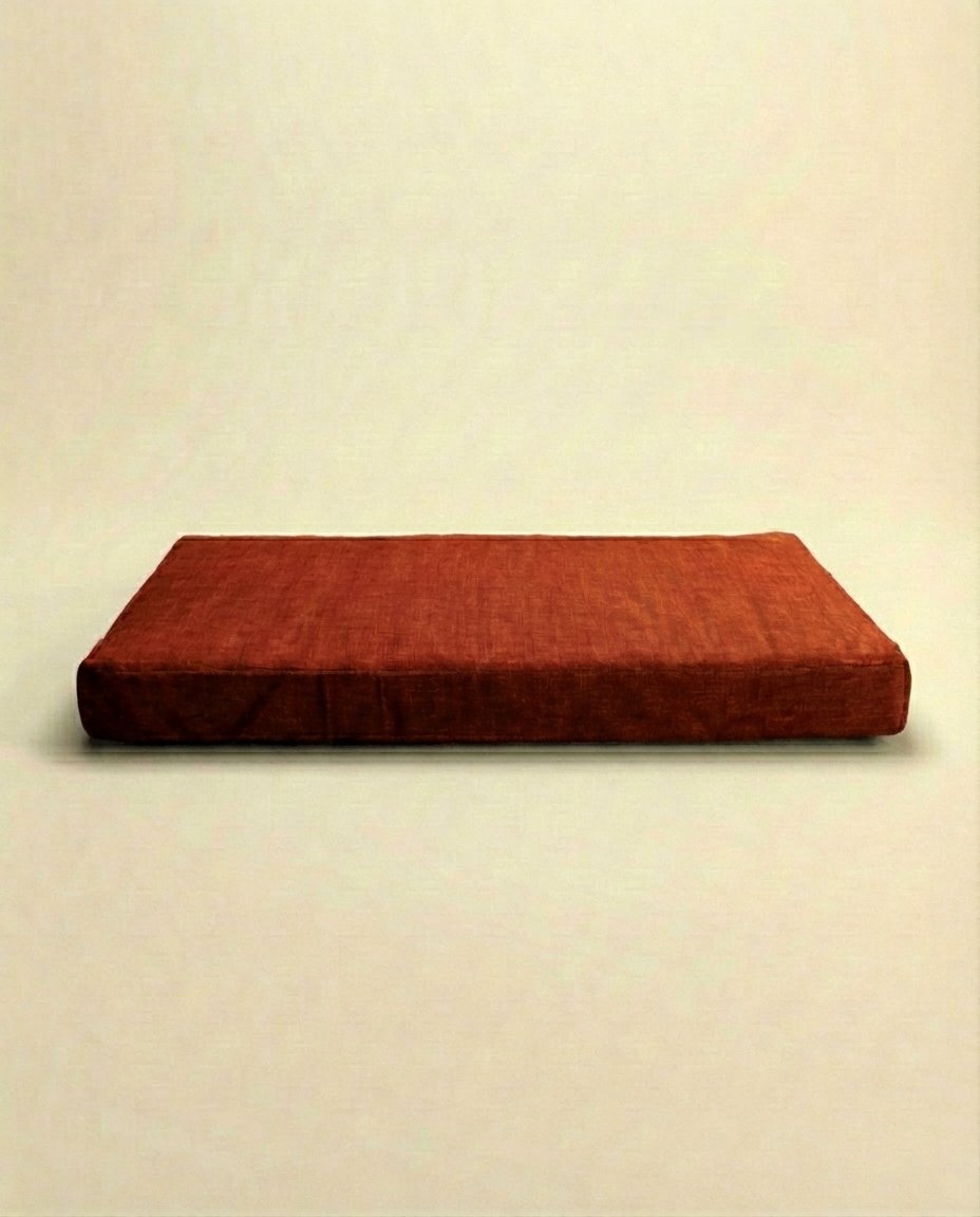 orthopedic dog bed rust red