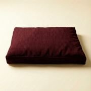 chew resistant dog bed with removable cover maroon