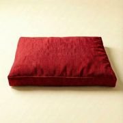 chew resistant dog bed with removable cover red